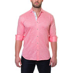 Wall Street Jersey Dress Shirt // Pink (S)