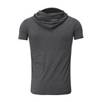 Contrast Hooded-Polo // Anthracite + Black (XL)