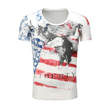 Eagle Round T-Shirt // White (S)