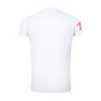 Number T-Shirt // White + Red (XL)
