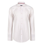 Momus Dress Shirt // White + Navy + Red (XS)