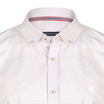 Momus Dress Shirt // White + Navy + Red (L)