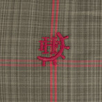 Chamaeleon Dress Shirt // Olive + Red (S)