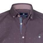 Ara Dress Shirt // Bordeaux + Gray (2XL)