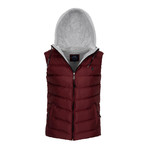 Hooded Vest // Bordeaux (XL)