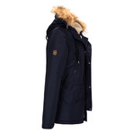 Fur Hooded Winter Coat // Navy (3XL)