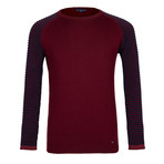 Brantley Sweater // Bordeaux + Navy (XL)