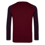 Brantley Sweater // Bordeaux + Navy (3XL)