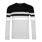 Cavallari Jersey Sweater // Light Gray + Black + White (XL)