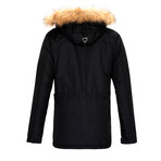 Fur Fleeced Winter Coat // Black (L)