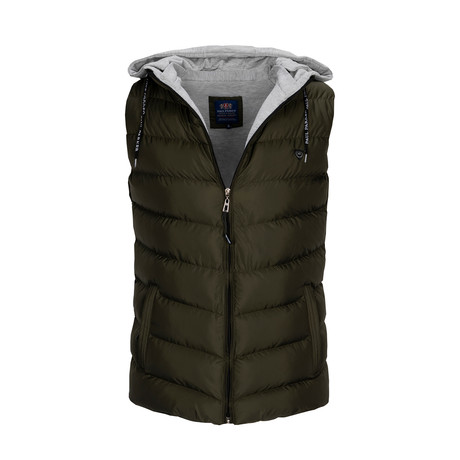 Hooded Vest // Khaki (XL)
