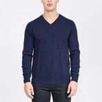 Classic V-Neck Cashmere Sweater // Navy (M)