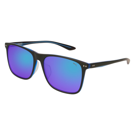 Puma // Rivet V3 Sunglasses // Black + Blue