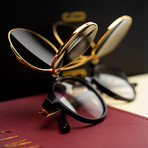 Lane Double Flip // Black + 24K Gold