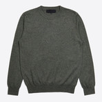 Classic Crew Neck Cashmere Sweater // Forest Heather (2XL)
