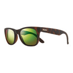 Cooper Modified Square Sunglasses // Matte Tortoise + Green Water