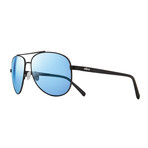 Shaw Sunglasses // Black + Blue Water