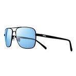 Peak Sunglasses // Black + Blue Water