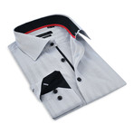 Button-Up Shirt // Gray + Black (M)