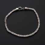 Square Byzantine Chain Bracelet // 3mm // 8.5"L