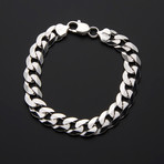 Diamond Cut Cuban Pave Chain Bracelet // 8.5"L
