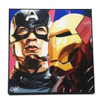 Captain America / Ironman (10"W x 10"H x 1"D)