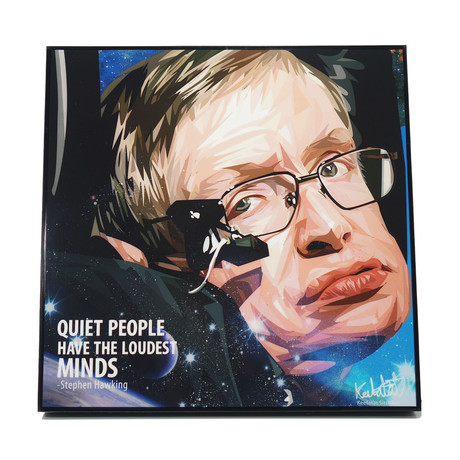 Stephen Hawking (10"W x 10"H x 1"D)