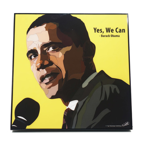 Barack Obama (10"W x 10"H x 1"D)