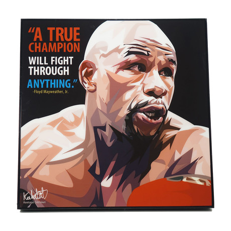 Floyd Mayweather Jr (10"W x 10"H x 1"D)