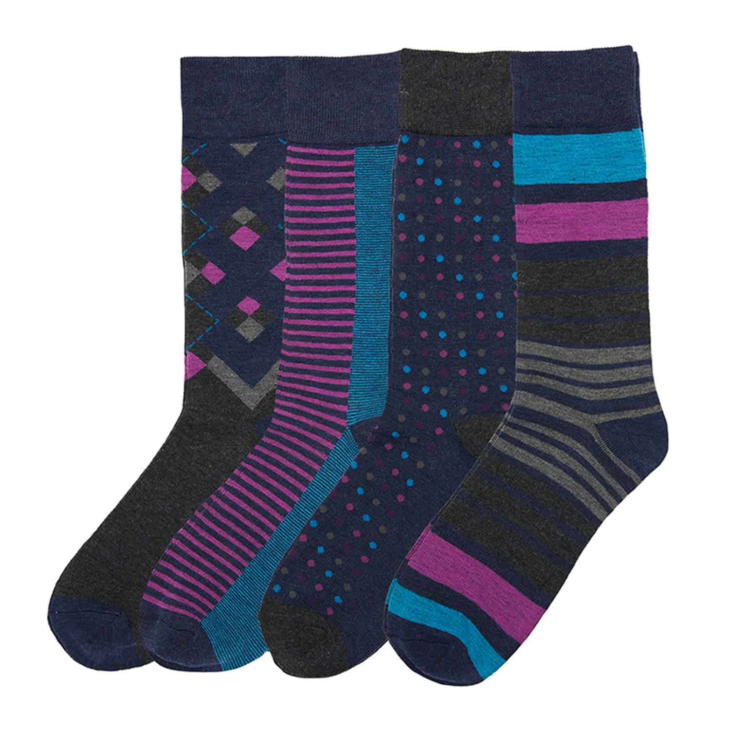 Pep in Your Step Sock // Purple // Pack of 4 - Basic Outfitters - Touch ...