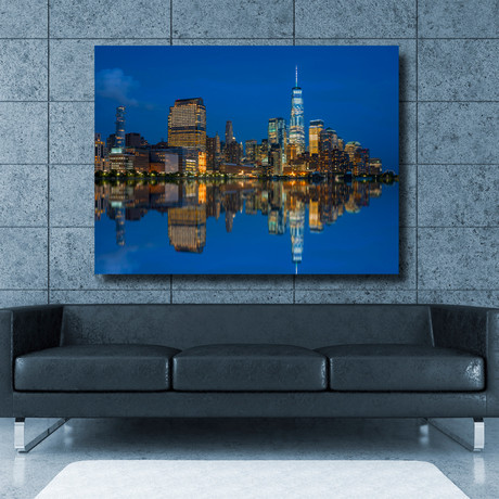 Freedom Tower And Lower Manhattan Reflection (Framed // 26"W x 20"H)