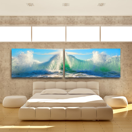 Saltwater Slinky // Two Panel Plexiglass Laminated // 60" x 34"