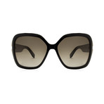 Women's Large Square Sunglasses // Black + Gray Gradient