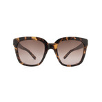 Ferragamo // Women's Modified Squared Sunglasses // Havana + Gray Gradient