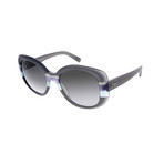 Ferragamo // Women's Classic Sunglasses // Gray + Azure + Gray Gradient