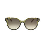 Ferragamo // Rounded Sunglasses // Crystal Olive + Brown Gradient