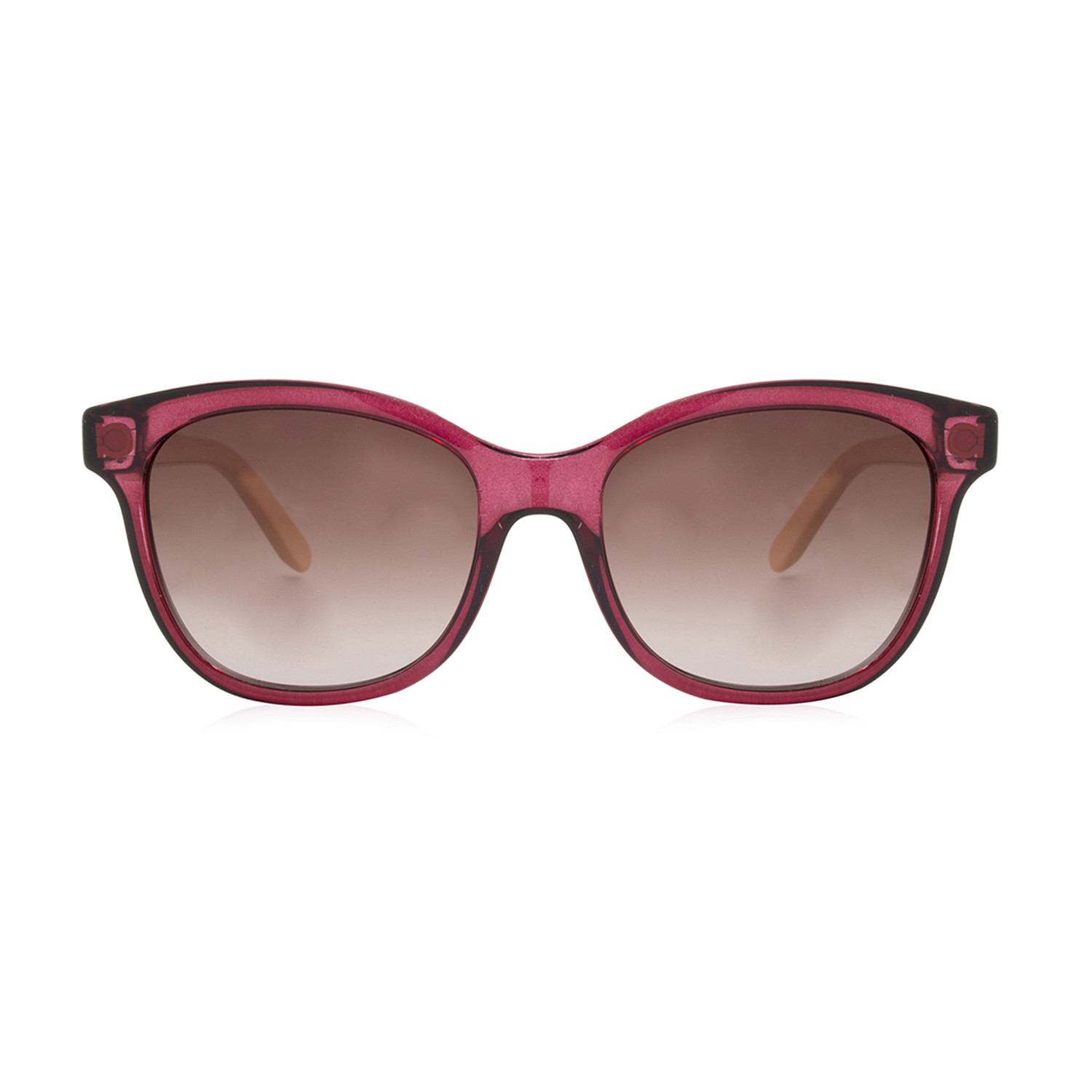 Ferragamo // Women's Rectangular Transparent Sunglasses // Burgundy ...