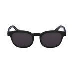 Ferragamo // Men's Classic Round Sunglasses // Black + Gray