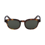 Ferragamo // Classic Round Sunglasses // Havana + Gray