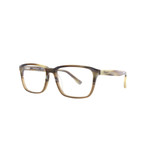 Salvatore Ferragamo // Rectangular Eyeglasses // Brown Horn