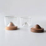 Mountain Whiskey Glass // Set of 2 (Walnut)