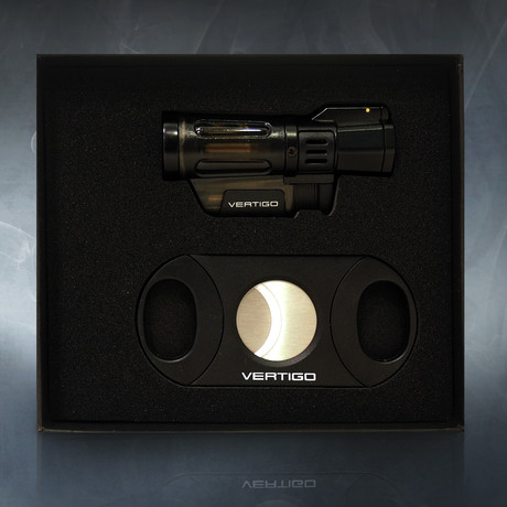 Vertigo // Premium Quad Torch Cyclone Cigar Lighter + Cutter