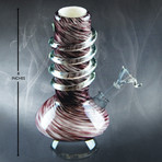 Tie-Dye Blown-Glass Pipes (8" Purple + White Swirl)