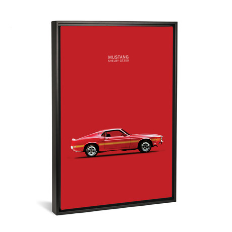1969 Ford Mustang Shelby GT350 (Red) (26"W x 18"H x 0.75"D)