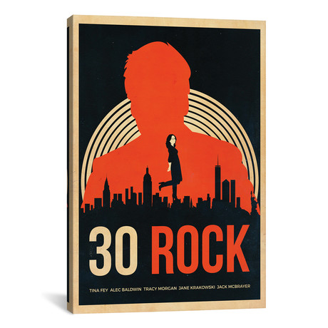 30 Rock // Alternative Vintage Poster (18"W x 26"H x 0.75"D)