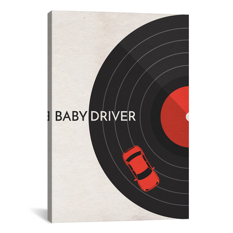 Baby Driver // Minimalist Poster (26"W x 18"H x 0.75"D)