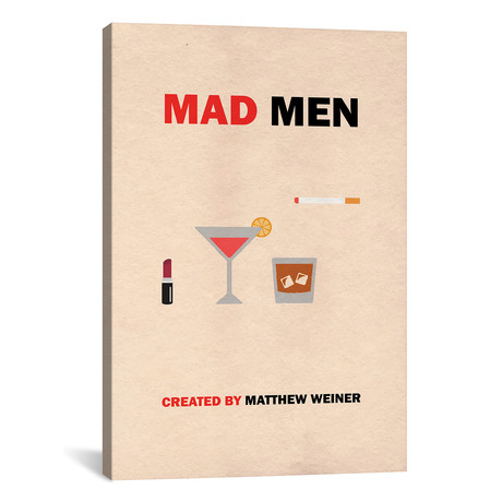 Mad Men // Minimalist Poster (18"W x 26"H x 0.75"D)