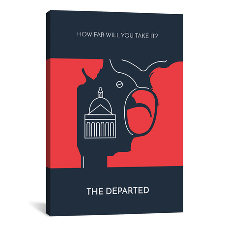The Departed // Minimalist Poster (26"W x 18"H x 0.75"D)