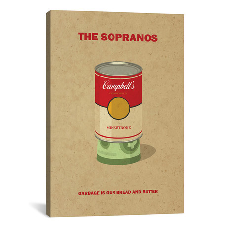 The Sopranos // Minimalist Poster II (26"W x 18"H x 0.75"D)