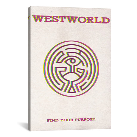 Westworld // Minimalist Poster (26"W x 18"H x 0.75"D)